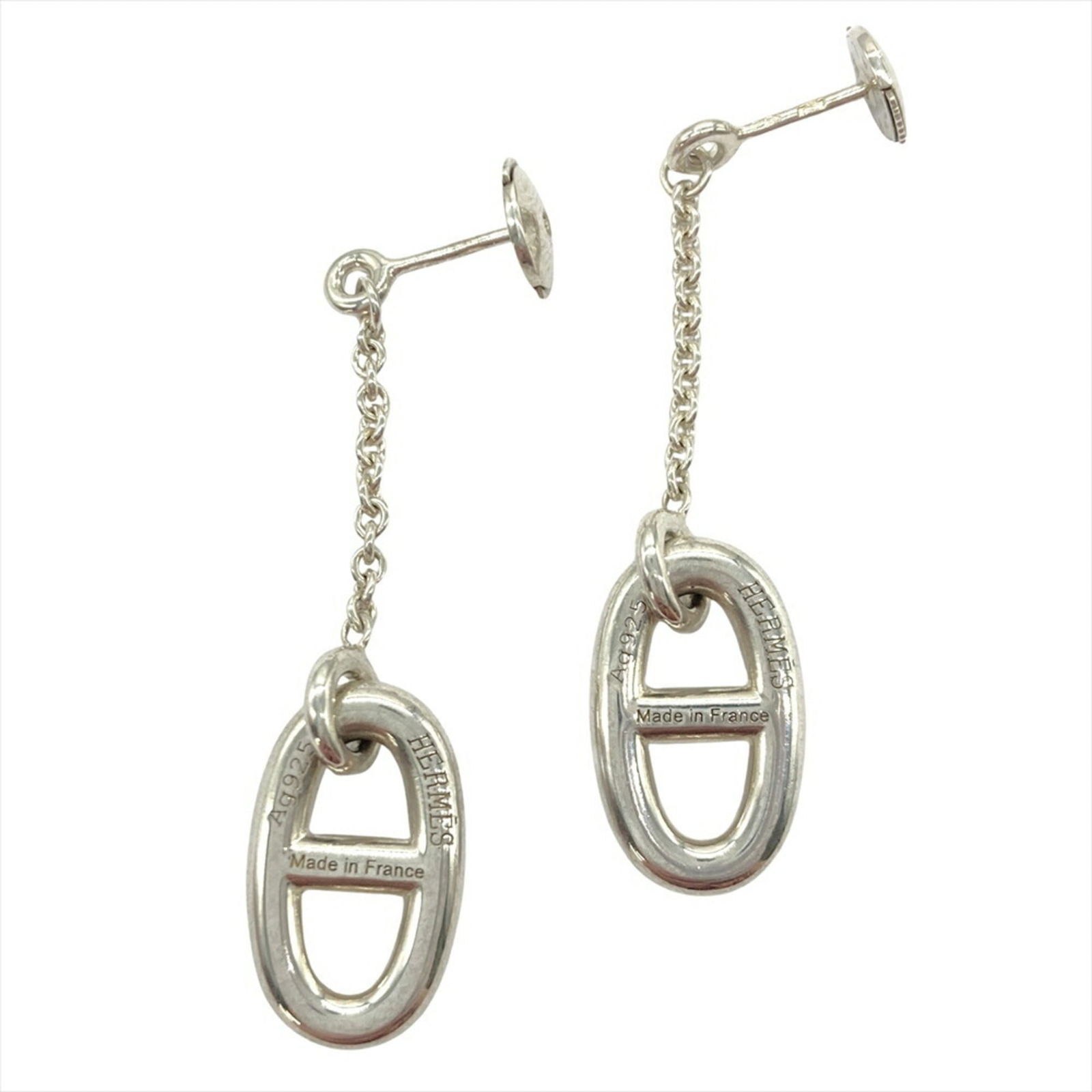 925 Hermes Drop Earrings Silver (1 of 7)