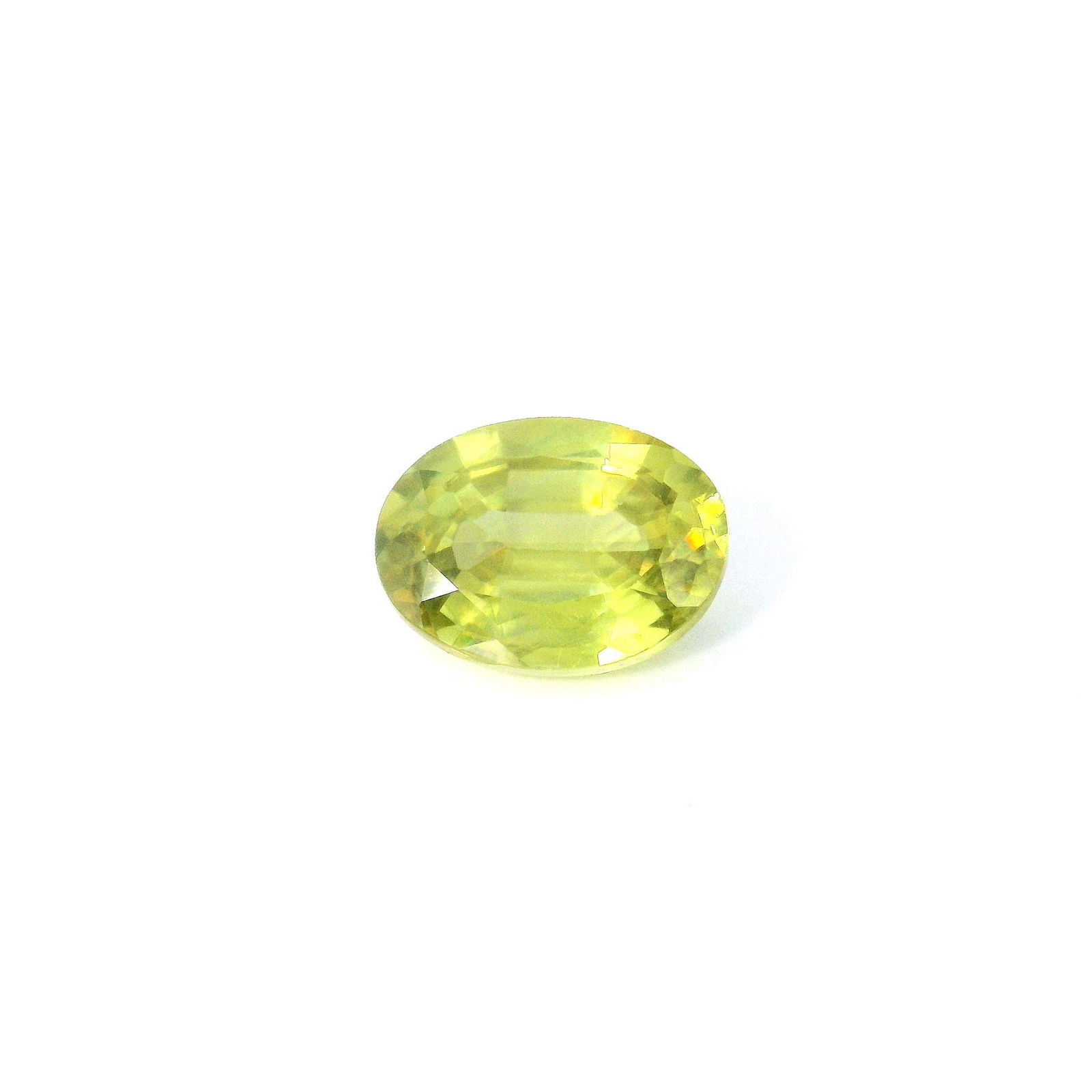 Loose Sphene Gemstone - GSI Oval 1.44ct Green EC: Loose Sphene Gemstone - GSI Oval 1.44ct Green EC This listing features Loose Sphene Gemstone - GSI Oval 1.44ct Green EC. Item specifics are provided below. Item Specifics: Type: Sphene Carat: 1.44