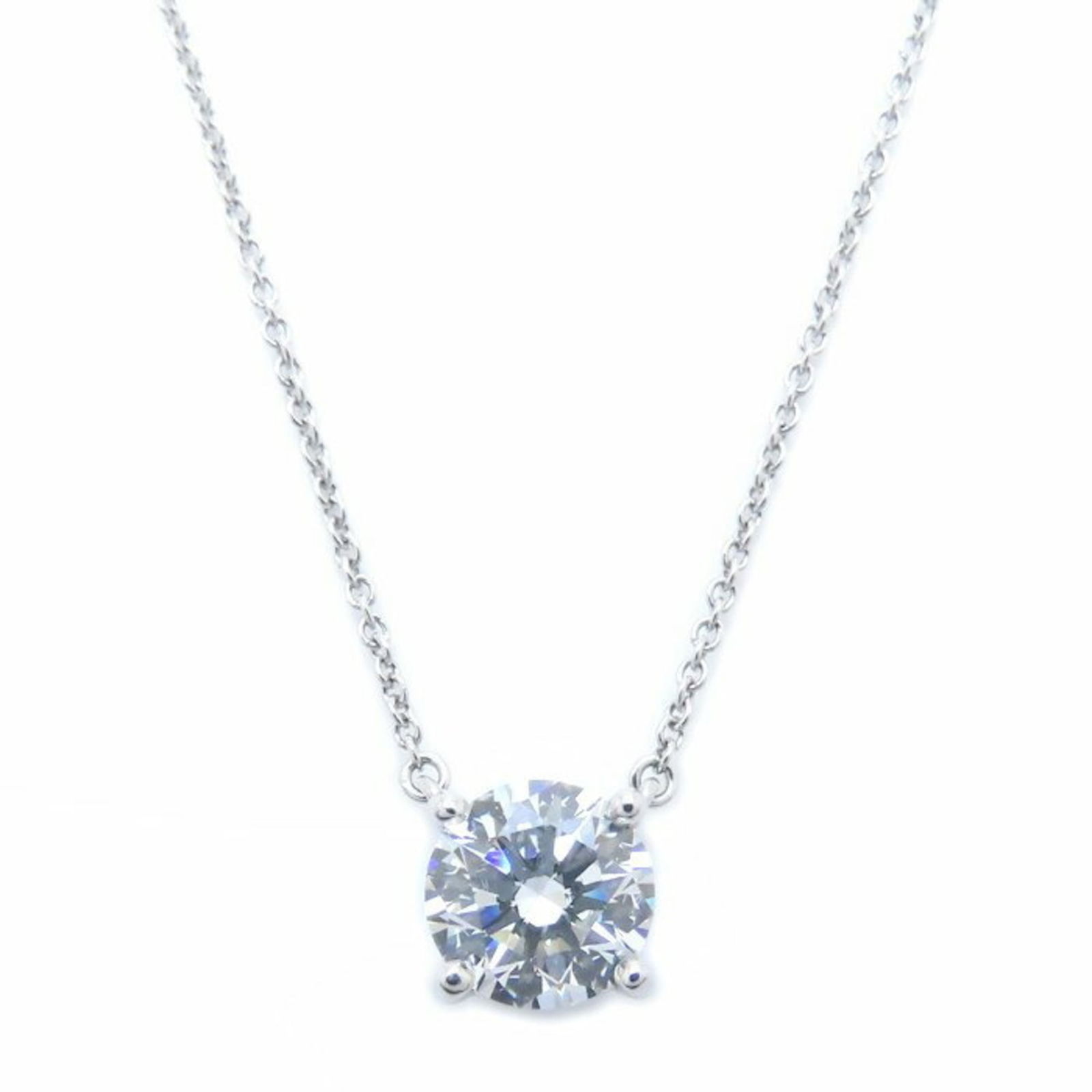 294603 - TIFFANY & Co. Tiffany Solitaire Necklace with a 1.25ct Diamond - H.VS1.3 Excellent - Pt950: 294603 - TIFFANY & Co. Tiffany Solitaire Necklace with a 1.25ct Diamond - H.VS1.3 Excellent - Pt950 Platinum - Women's This listing features 294603 - TIFFANY & Co. Tiffany Solitaire Necklace with a 1.