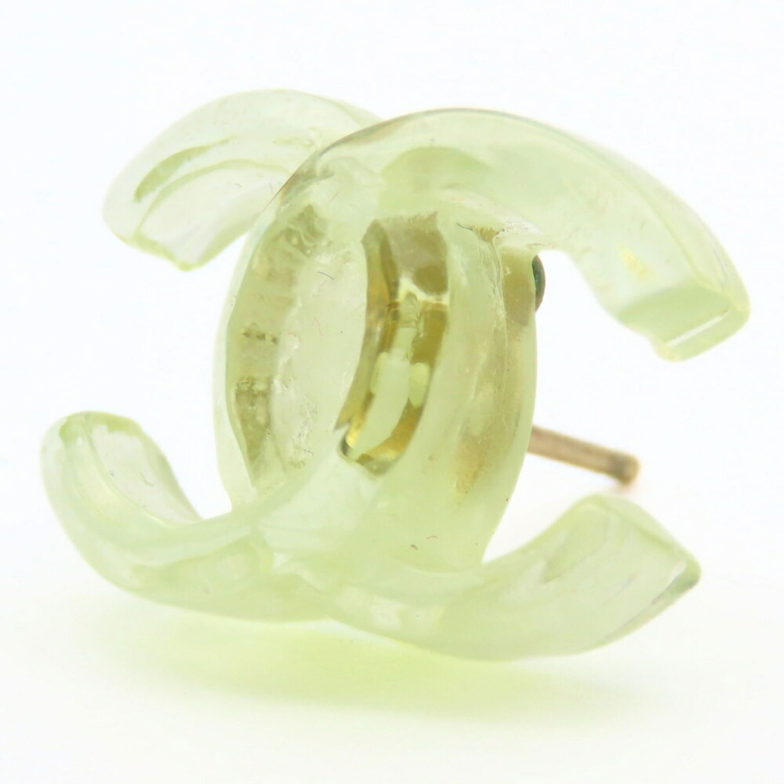 Plastic Chanel Stud Earrings - 9
