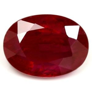 Loose Ruby Gemstone - GIA Oval 1.1ct Red SI (1 of 1)