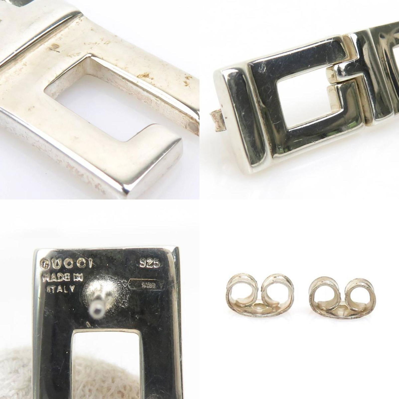 925 Gucci Stud Earrings Silver - 5