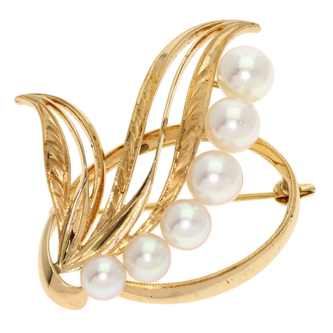 Gold MIKIMOTO Pearl Brooch K14 Yellow: Gold MIKIMOTO Pearl Brooch K14 Yellow This listing features Gold MIKIMOTO Pearl Brooch K14 Yellow. Item specifics are provided below. Item Specifics: Brand: MIKIMOTO Style: Brooch Material: K14
