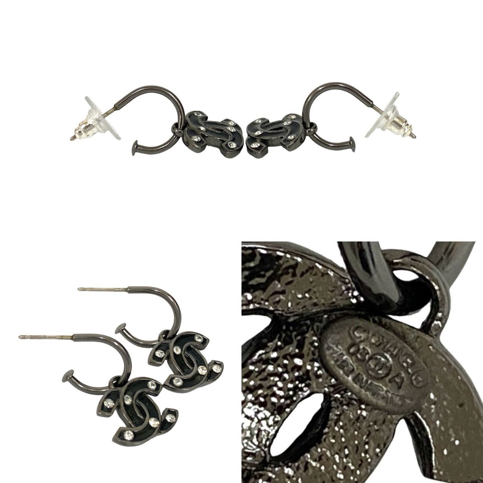 Plating Chanel Stud Earrings Gold - 2