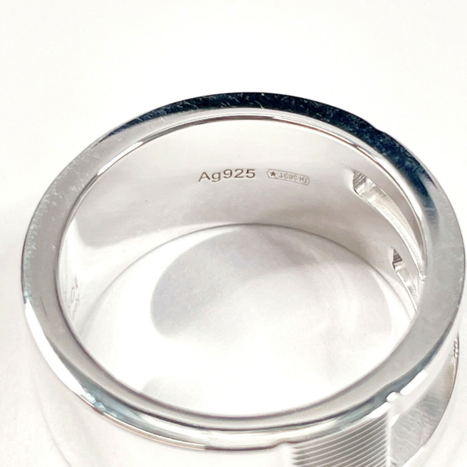 Silver Gucci Band Ring - 4