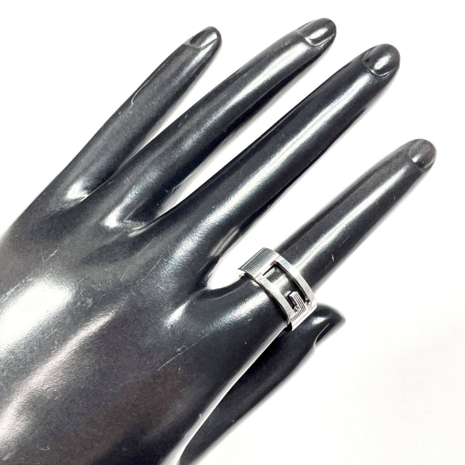 Silver Gucci Band Ring - 8