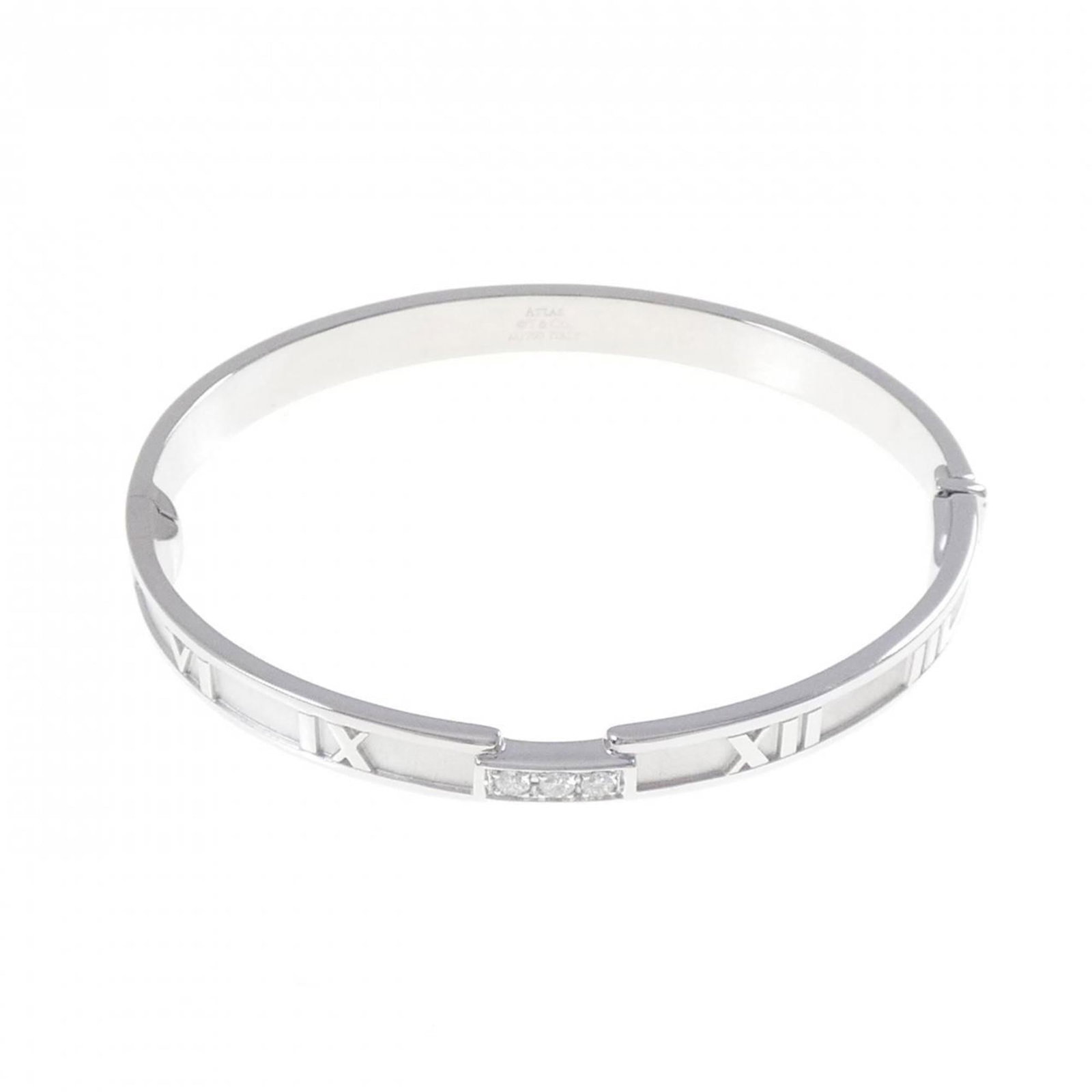(18K) Tiffany Bangle White Gold: (18K) Tiffany Bangle White Gold This listing features (18K) Tiffany Bangle White Gold. Item specifics are provided below. Item Specifics: Brand: Tiffany Type: Bangle Gender: Women Material: White Gold