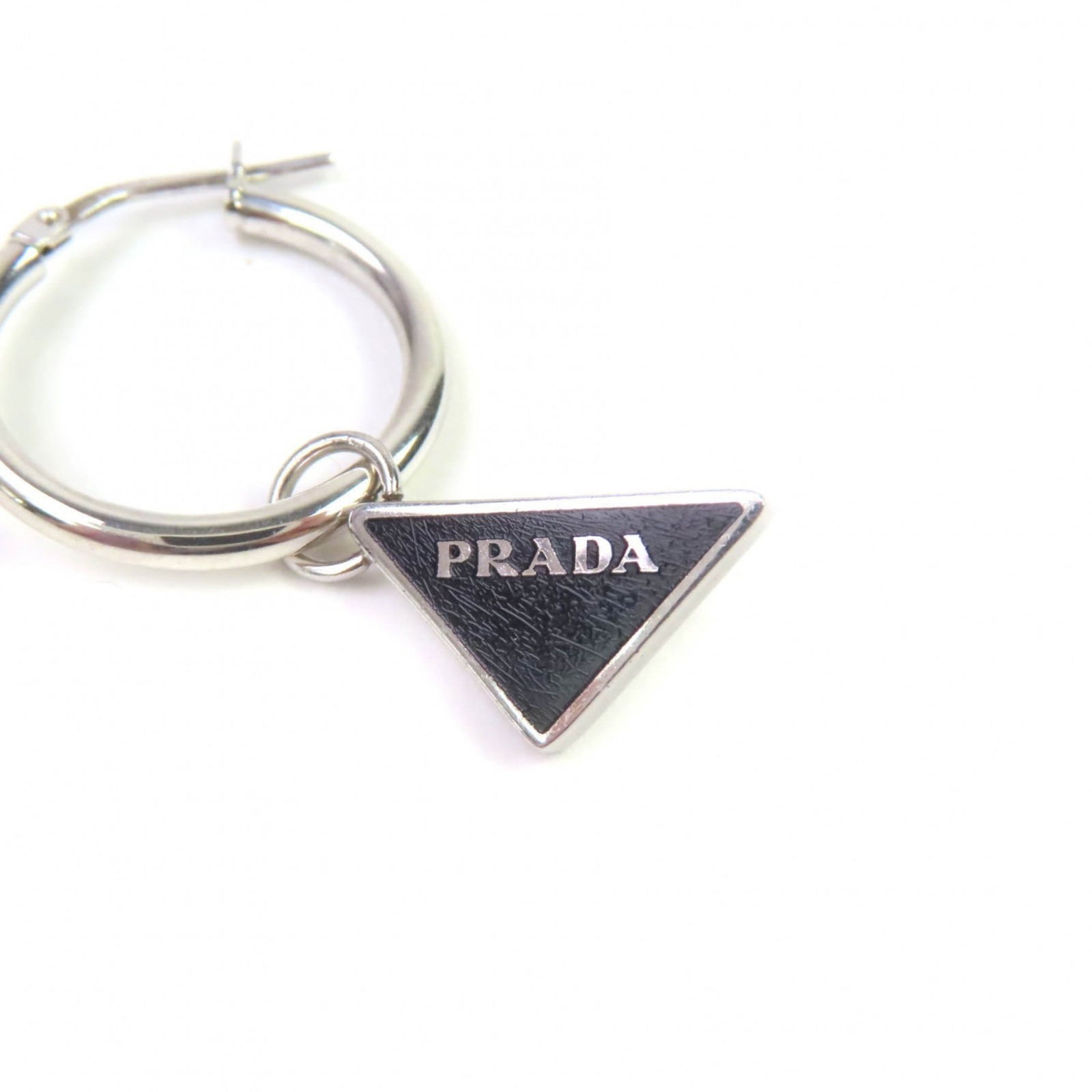 925 Prada Stud Earrings Silver - 5