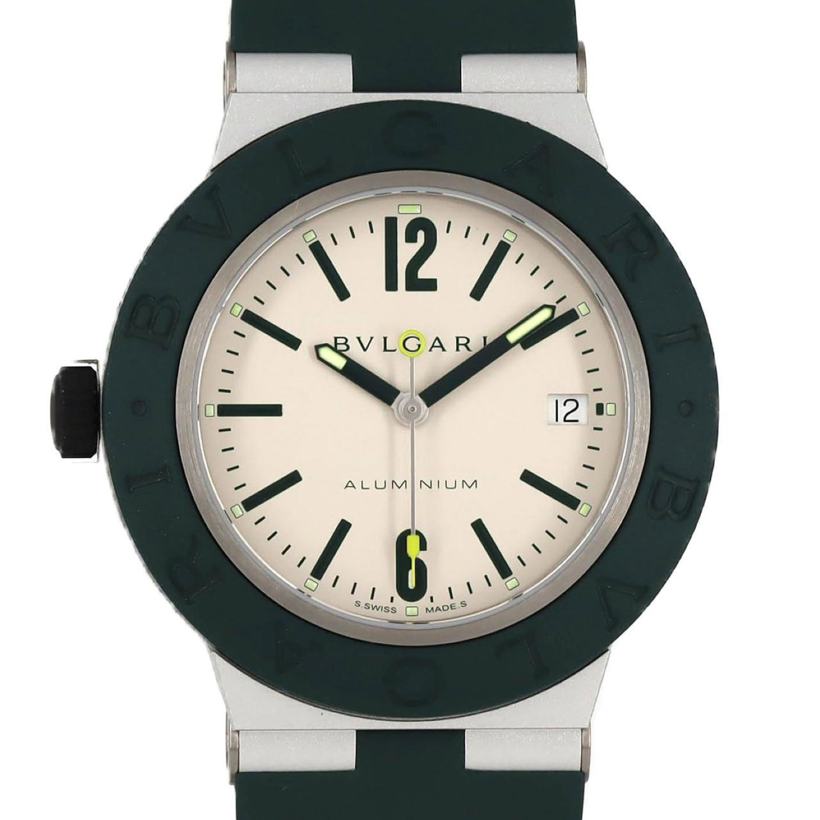 Wristwatch Bvlgari: Wristwatch Bvlgari This listing features Wristwatch Bvlgari. Item specifics are provided below. Item Specifics: Brand: Bvlgari Type: Wristwatch Gender: Men Material (Case): Aluminum Material (Band): R