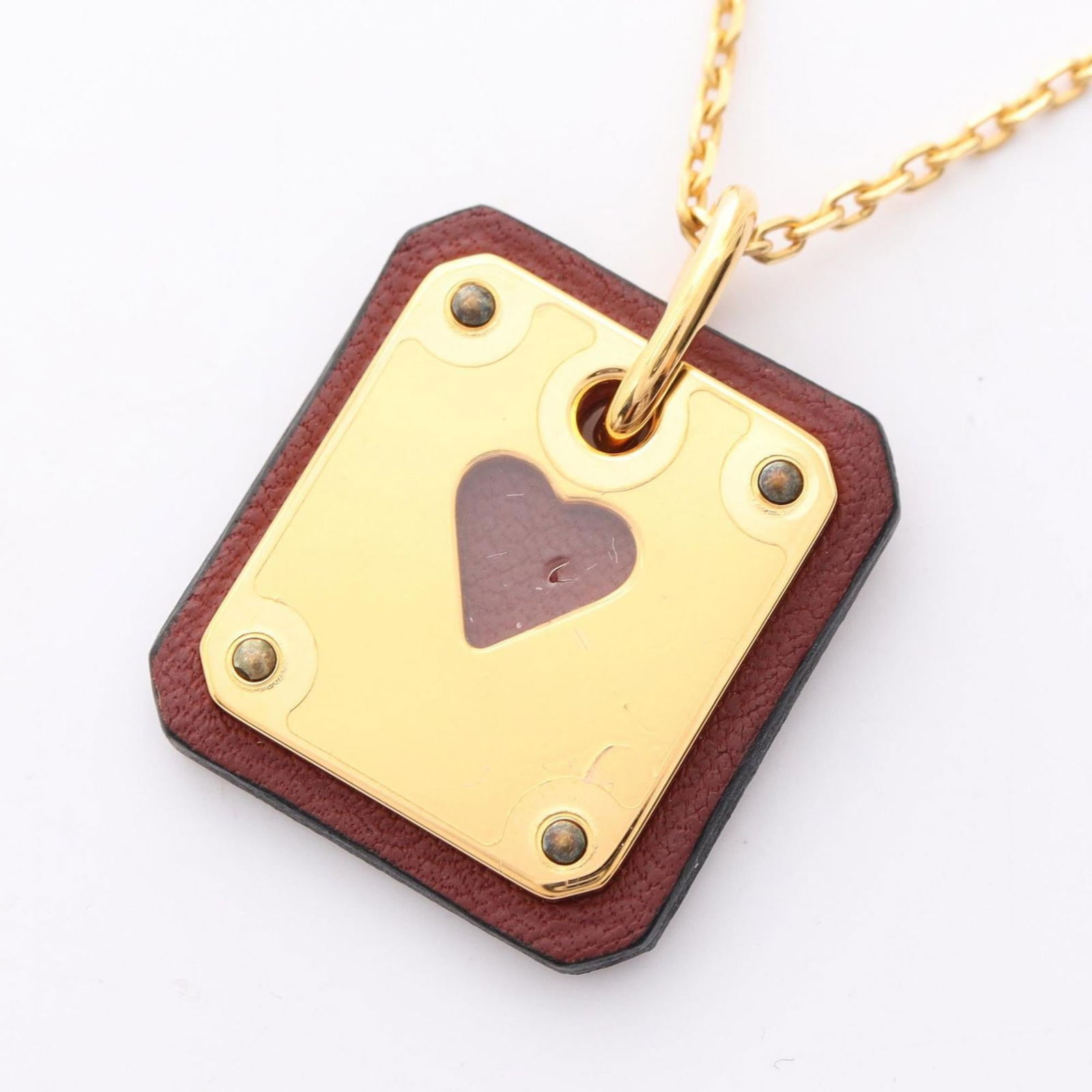 Gold and Brown - Hermes Herms Asdecour PM Necklace - Gold-Plated - Swift Leather - Women's: Gold and Brown - Hermes Herms Asdecour PM Necklace - Gold-Plated - Swift Leather - Women's This listing features Gold and Brown - Hermes Herms Asdecour PM Necklace - Gold-Plated - Swift Leather - Wome