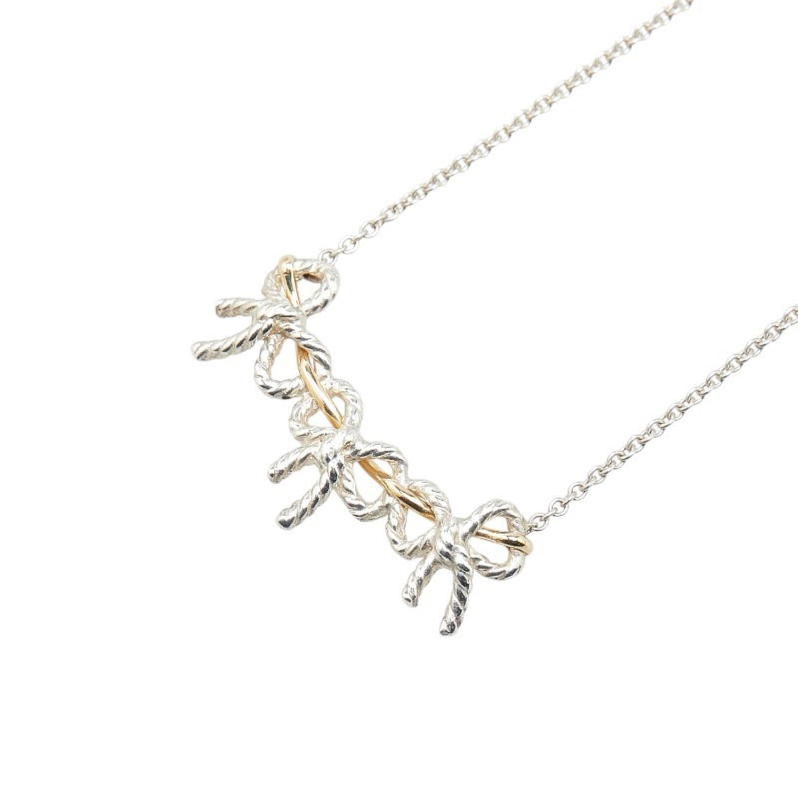 TIFFANY - Tiffany & Co. Triple Ribbon Necklace - Silver and Gold - SV925 18K Women's: TIFFANY - Tiffany & Co. Triple Ribbon Necklace - Silver and Gold - SV925 18K Women's This listing features TIFFANY - Tiffany & Co. Triple Ribbon Necklace - Silver and Gold - SV925 18K Women's. Item sp