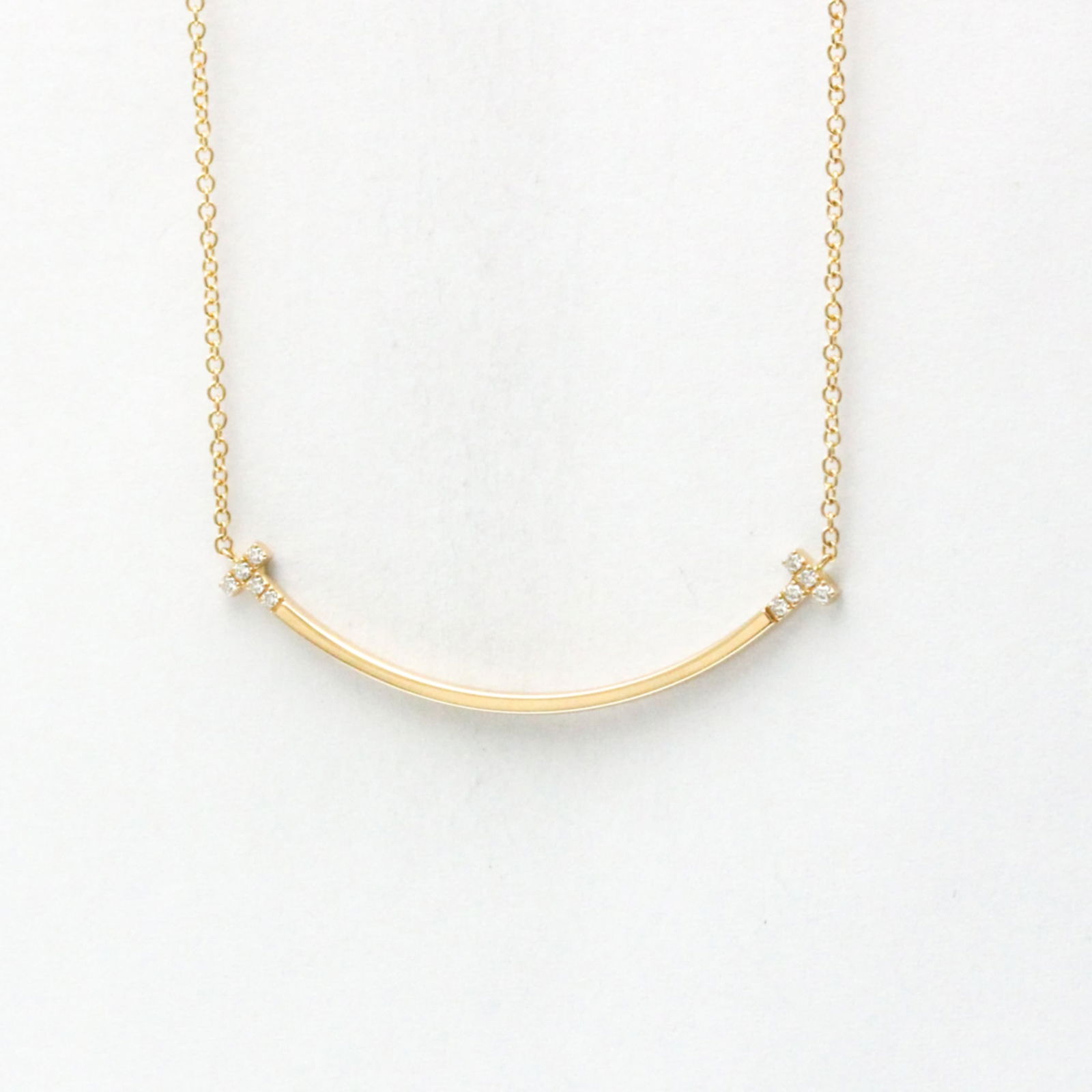 Women Fashion Pendant Necklace (Pink Gold) - Tiffany Smile Side Diamond Necklace Small Pink Gold: Women Fashion Pendant Necklace (Pink Gold) - Tiffany Smile Side Diamond Necklace Small Pink Gold (18K) Diamond Men This listing features Women Fashion Pendant Necklace (Pink Gold) - Tiffany Smile Side