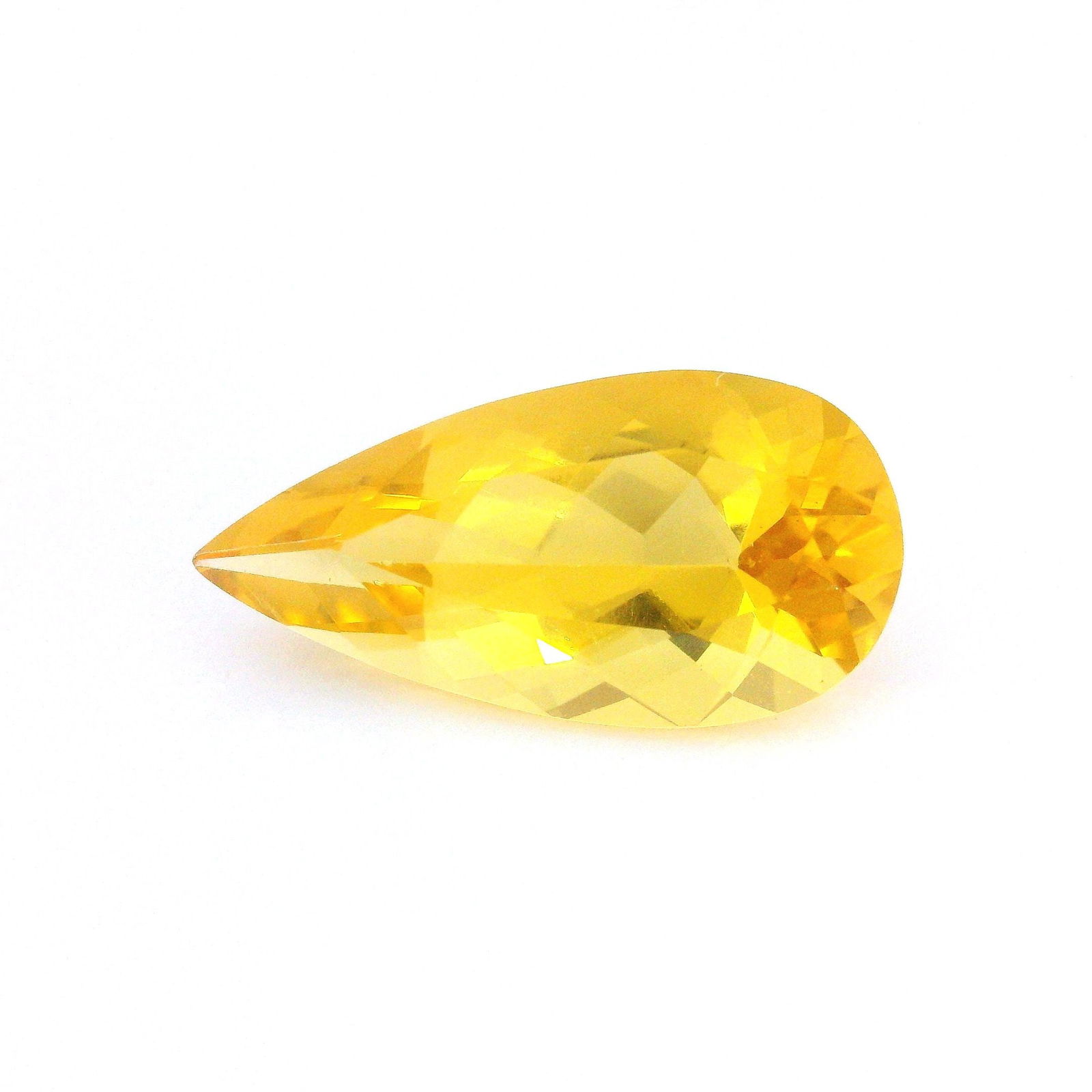 Loose Heliodor Gemstone - GSI Pear 3.38ct Yellow EC (1 of 1)