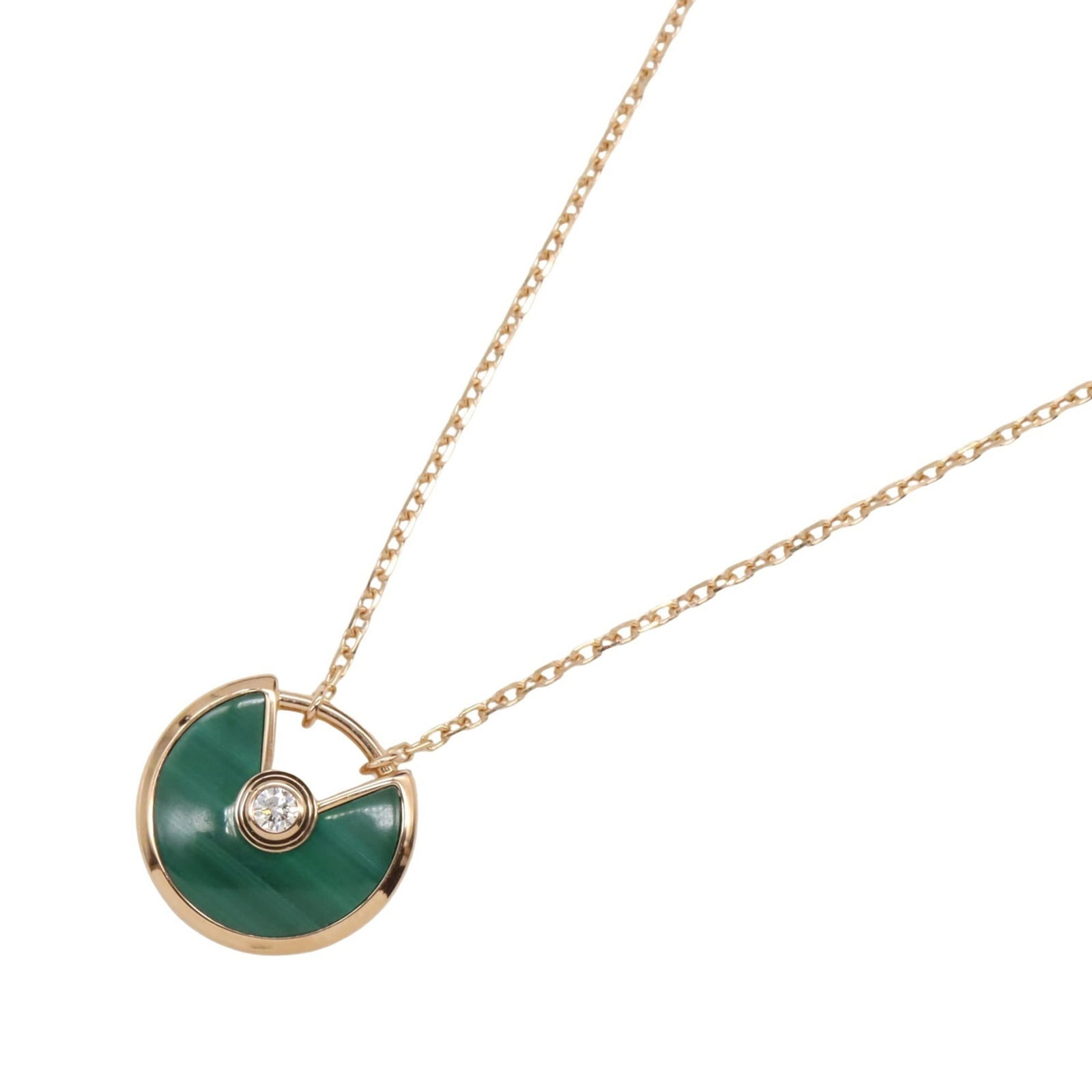 for Women - Cartier Amulette de Malachite Necklace - 18K Pink Gold with Diamonds - Green Malachite: for Women - Cartier Amulette de Malachite Necklace - 18K Pink Gold with Diamonds - Green Malachite This listing features for Women - Cartier Amulette de Malachite Necklace - 18K Pink Gold with