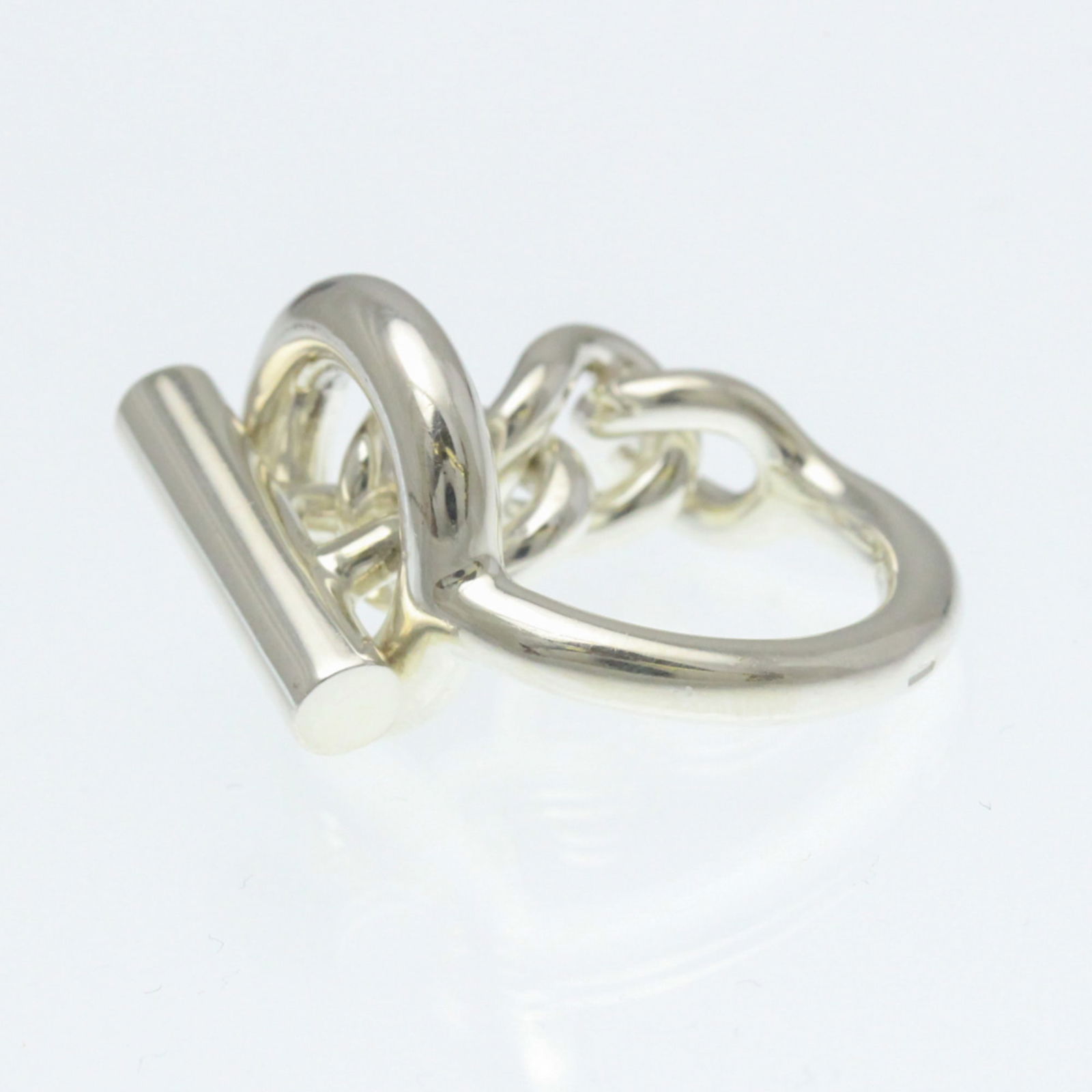 Silver Hermes Band Ring - 2