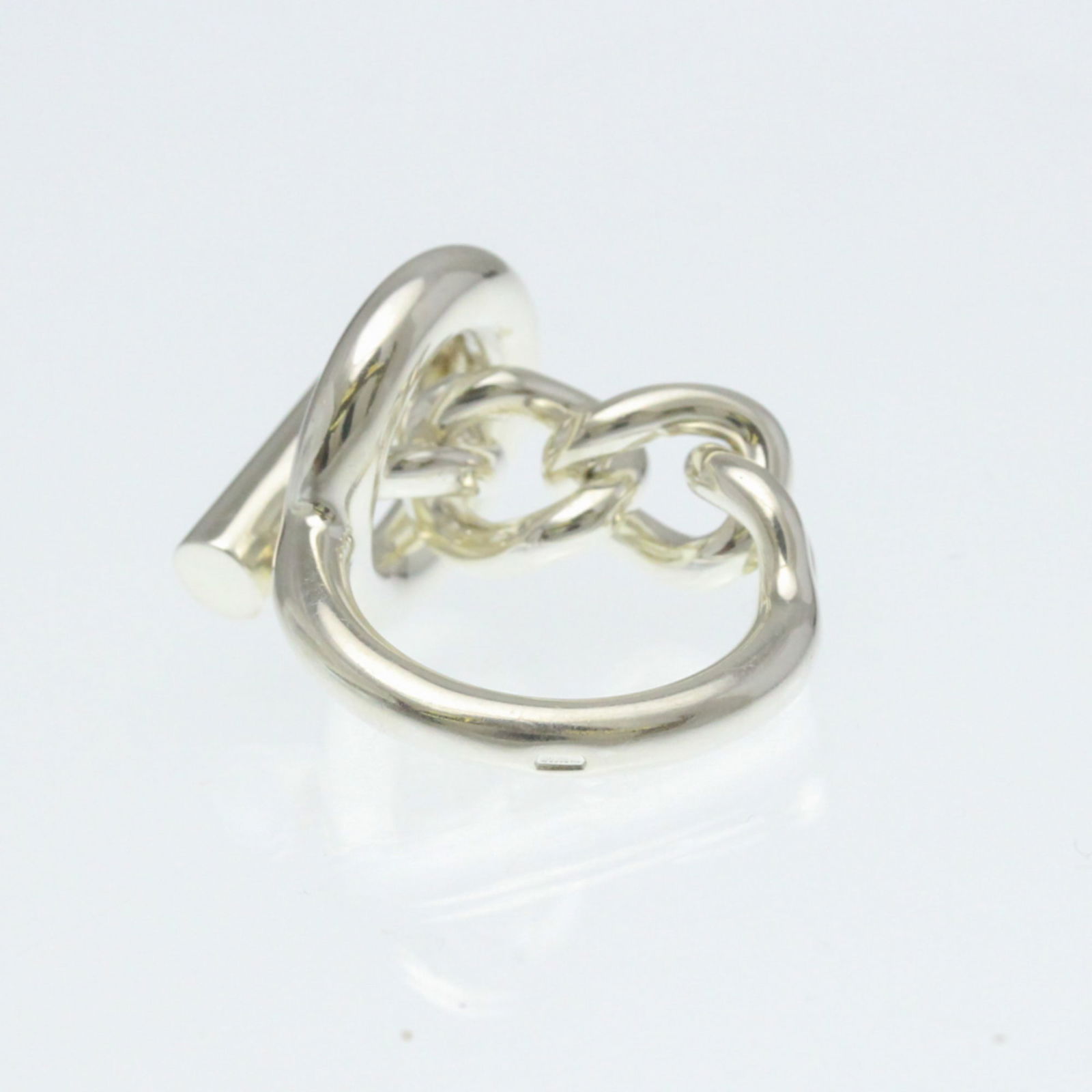 Silver Hermes Band Ring - 3