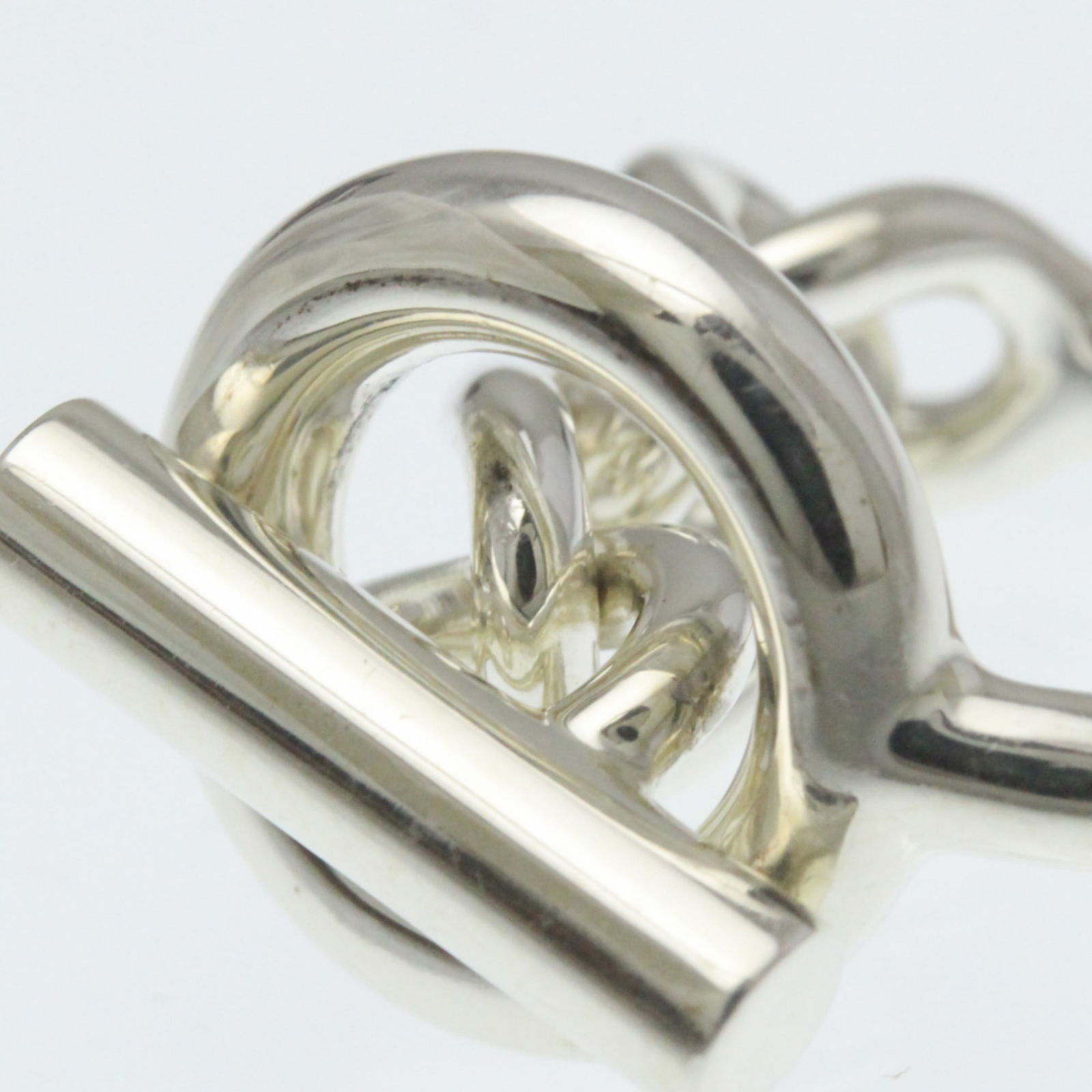 Silver Hermes Band Ring - 9