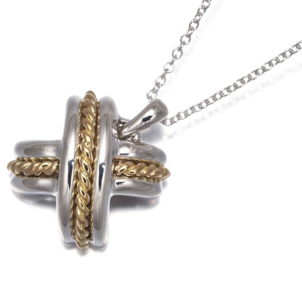 Gold Tiffany&Co. Necklace Signature 925 Sterling Silver/ 18K 750 Yellow: Gold Tiffany&Co. Necklace Signature 925 Sterling Silver/ 18K 750 Yellow This listing features Gold Tiffany&Co. Necklace Signature 925 Sterling Silver/ 18K 750 Yellow. Item specifics are provided below