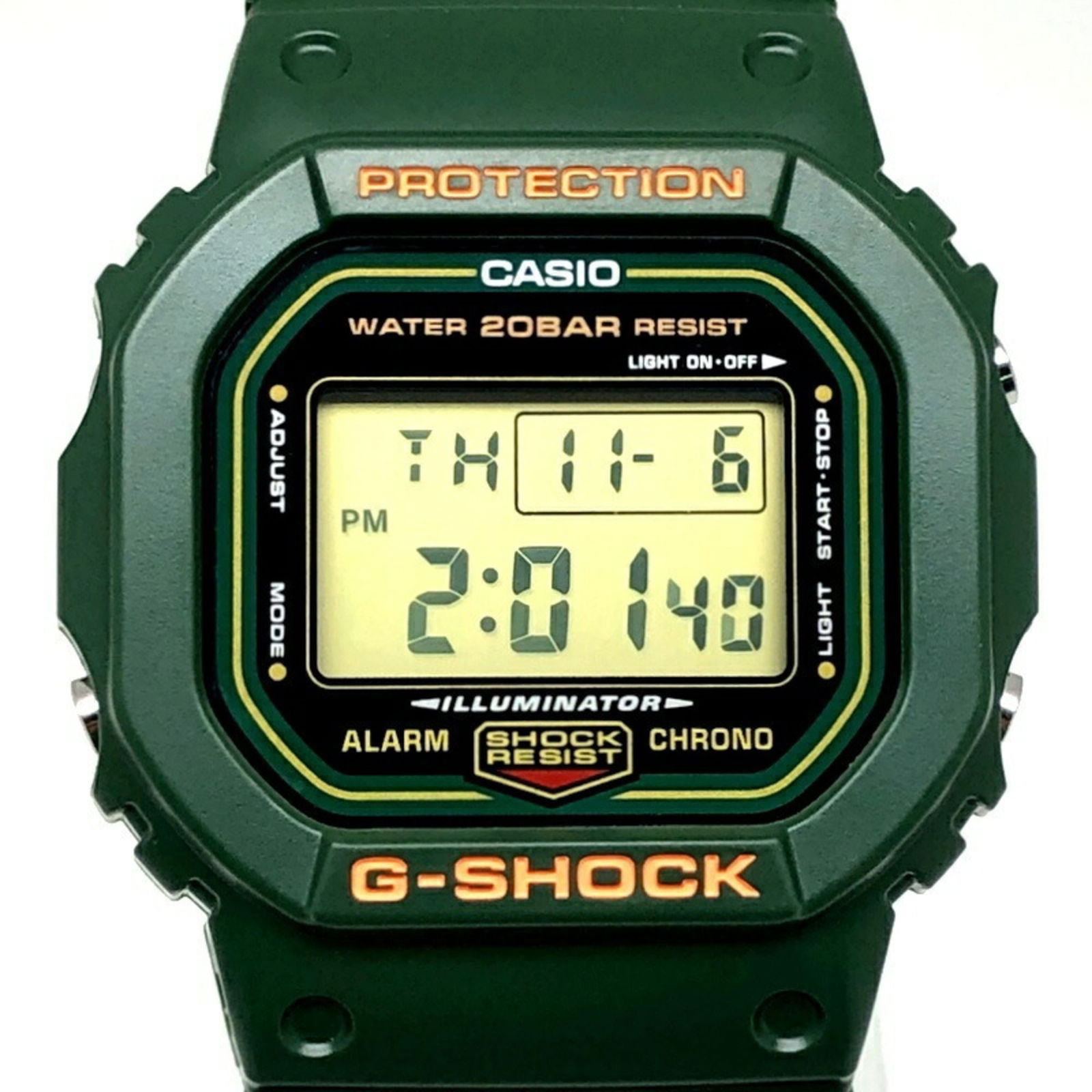 Wristwatch Casio: Wristwatch Casio This listing features Wristwatch Casio. Item specifics are provided below. Item Specifics: Brand: Casio Type: Wristwatch Gender: Men Display: Digital Color: Green Condition: Used (goo