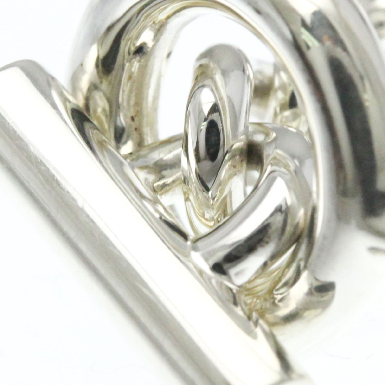 Silver Hermes Band Ring - 9