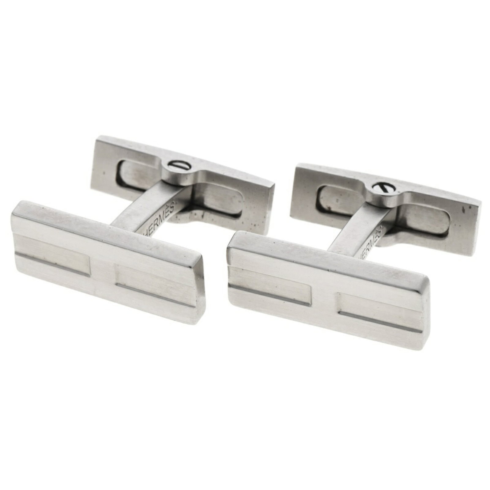 Metal Hermes Cufflinks: Metal Hermes Cufflinks This listing features Metal Hermes Cufflinks. Item specifics are provided below. Item Specifics: Brand: Hermes Type: Cufflinks Gender: Men Material: Metal Color: Silver