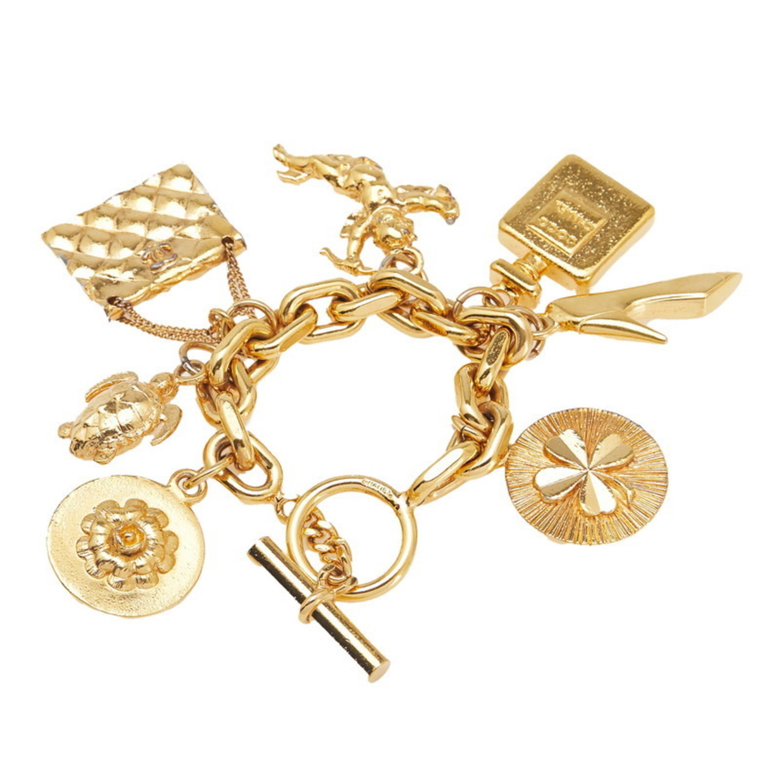 Plating Chanel Charm Bracelet Gold - 3