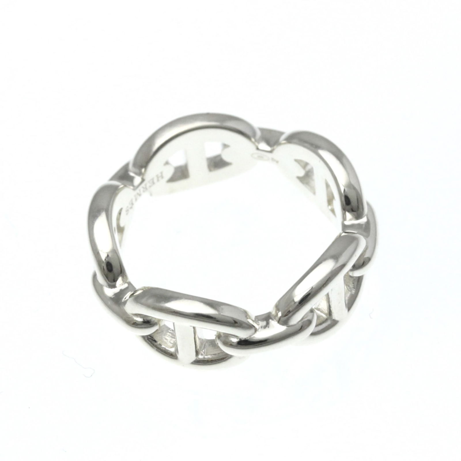 Silver Hermes Band Ring - 2