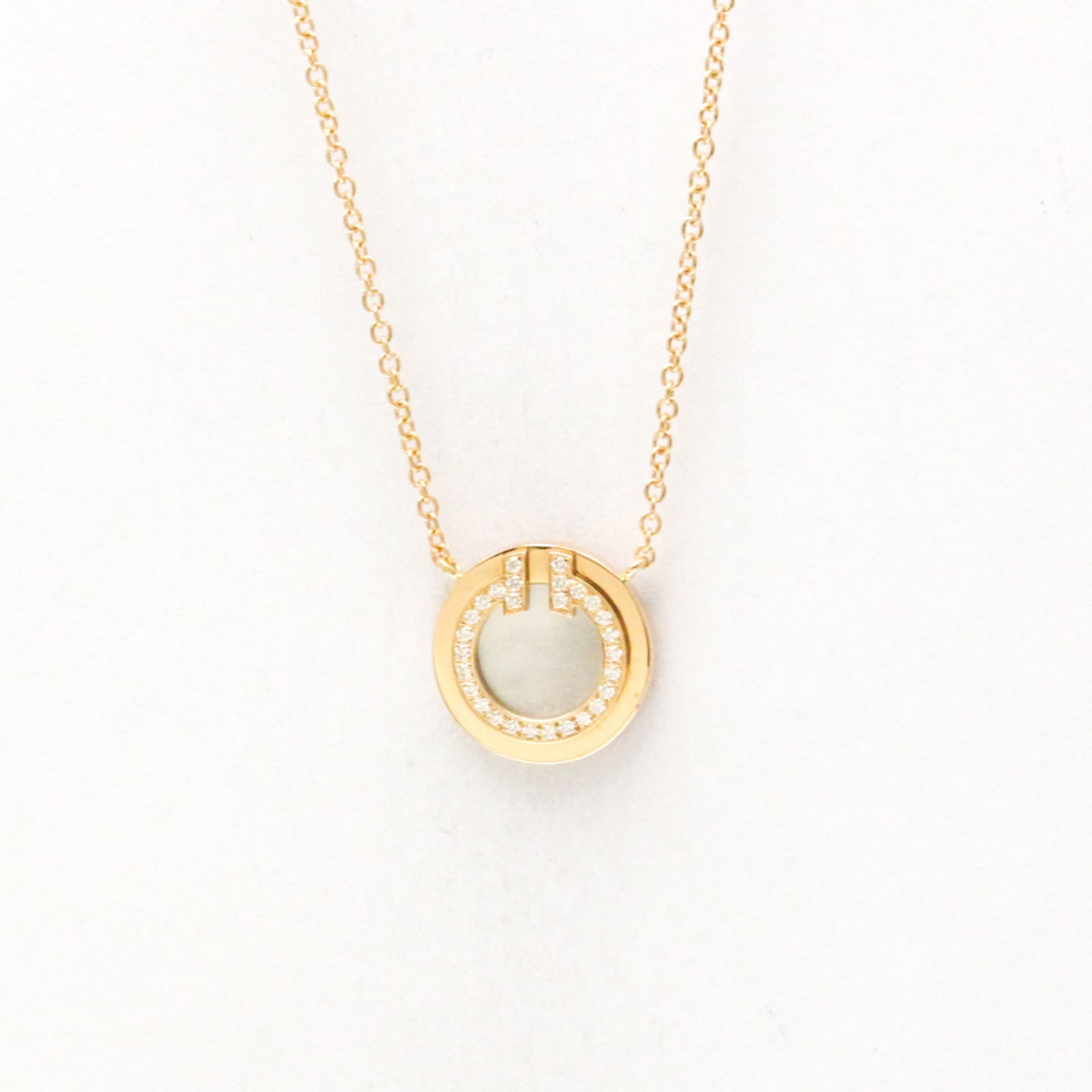 Men Fashion Pendant Necklace (Pink Gold) - Tiffany T Two Circle Necklace Mini Diamond Pink Gold: Men Fashion Pendant Necklace (Pink Gold) - Tiffany T Two Circle Necklace Mini Diamond Pink Gold (18K) Diamond - Mother Of Pearl Women This listing features Men Fashion Pendant Necklace (Pink Gold) - T