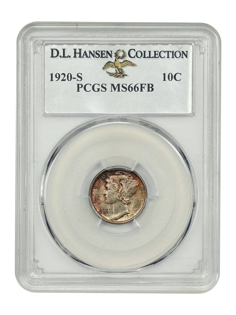 Hansen 1920-S 10C PCGS MS66FB ex: D.L.: Hansen 1920-S 10C PCGS MS66FB ex: D.L. This listing features Hansen 1920-S 10C PCGS MS66FB ex: D.L.. Item specifics are provided below. Item Specifics: Certification: PCGS Certification Number: 252163