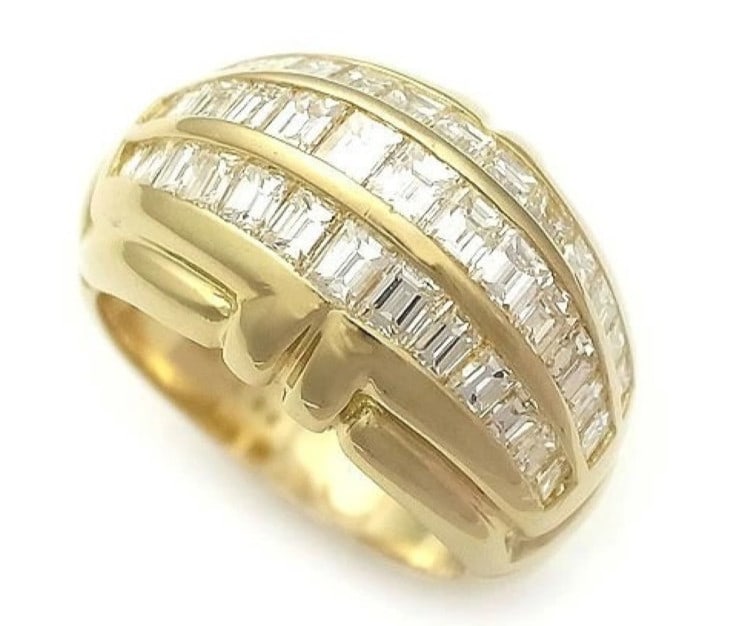 Ring Adler Diamond 1.88ct Baguette Cut Channel Set 18k Yellow Gold Statement: Ring Adler Diamond 1.88ct Baguette Cut Channel Set 18k Yellow Gold Statement This listing features Ring Adler Diamond 1.88ct Baguette Cut Channel Set 18k Yellow Gold Statement. Item specifics are prov