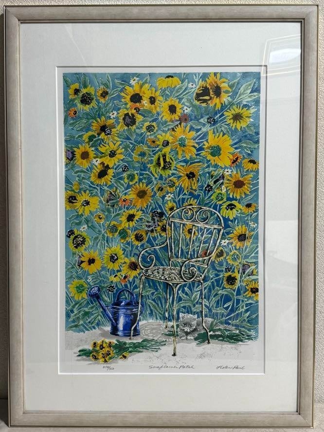 Garden Helen Paul "Sunflower Patch" Signed Limited Edition Print Lithograph Cat: Garden Helen Paul "Sunflower Patch" Signed Limited Edition Print Lithograph Cat This listing features Garden Helen Paul "Sunflower Patch" Signed Limited Edition Print Lithograph Cat. Item specifics ar