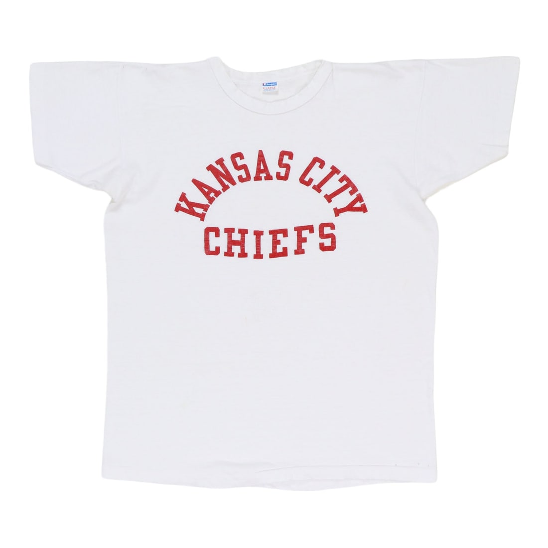 Shirt 1970s Kansas City Chiefs Champion: Shirt 1970s Kansas City Chiefs Champion This listing features Shirt 1970s Kansas City Chiefs Champion. Item specifics are provided below. Item Specifics: Size: Large Era: 1970s Color: White Material: