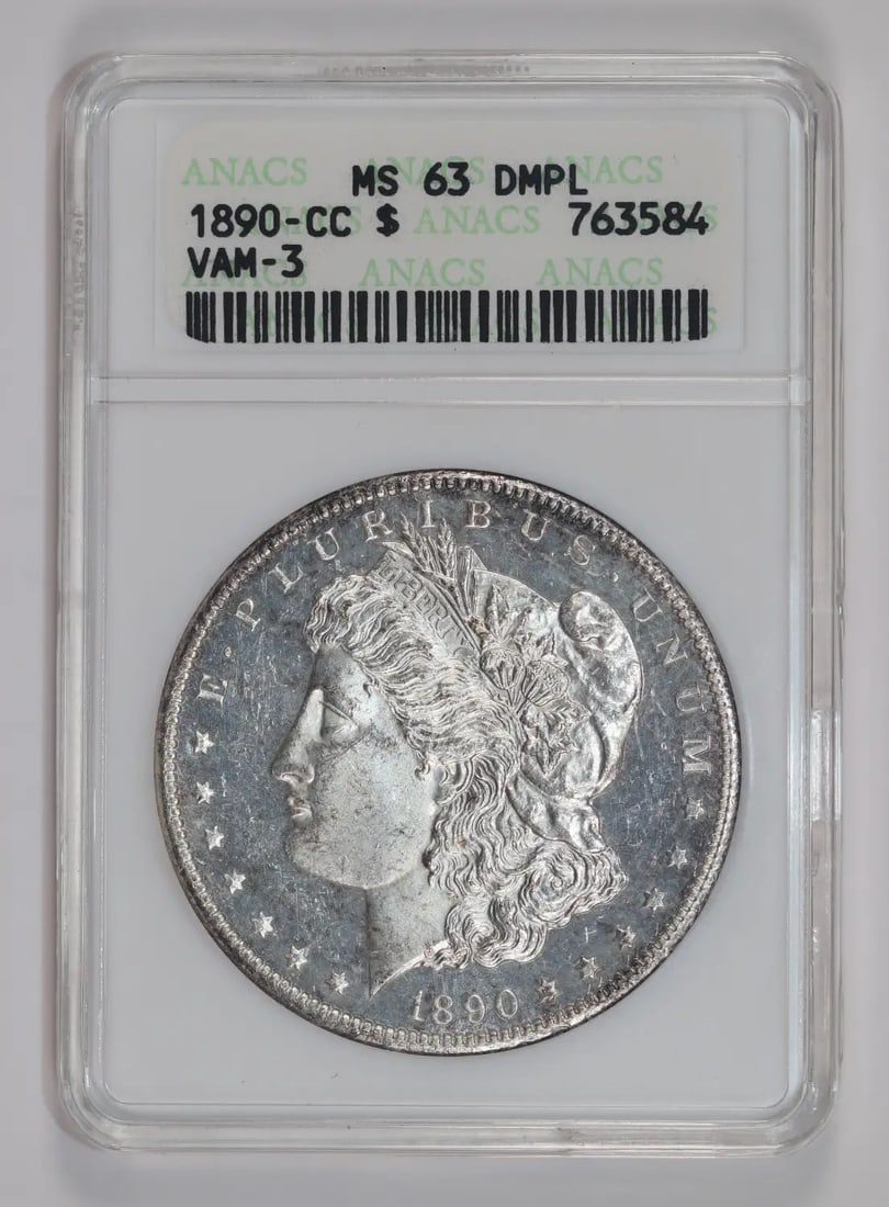 HOLDER 1890-CC VAM-3 MORGAN DOLLAR ANACS MS63 DMPL SOAPBOX: HOLDER 1890-CC VAM-3 MORGAN DOLLAR ANACS MS63 DMPL SOAPBOX This listing features HOLDER 1890-CC VAM-3 MORGAN DOLLAR ANACS MS63 DMPL SOAPBOX. Item specifics are provided below. Item Specifics: Country