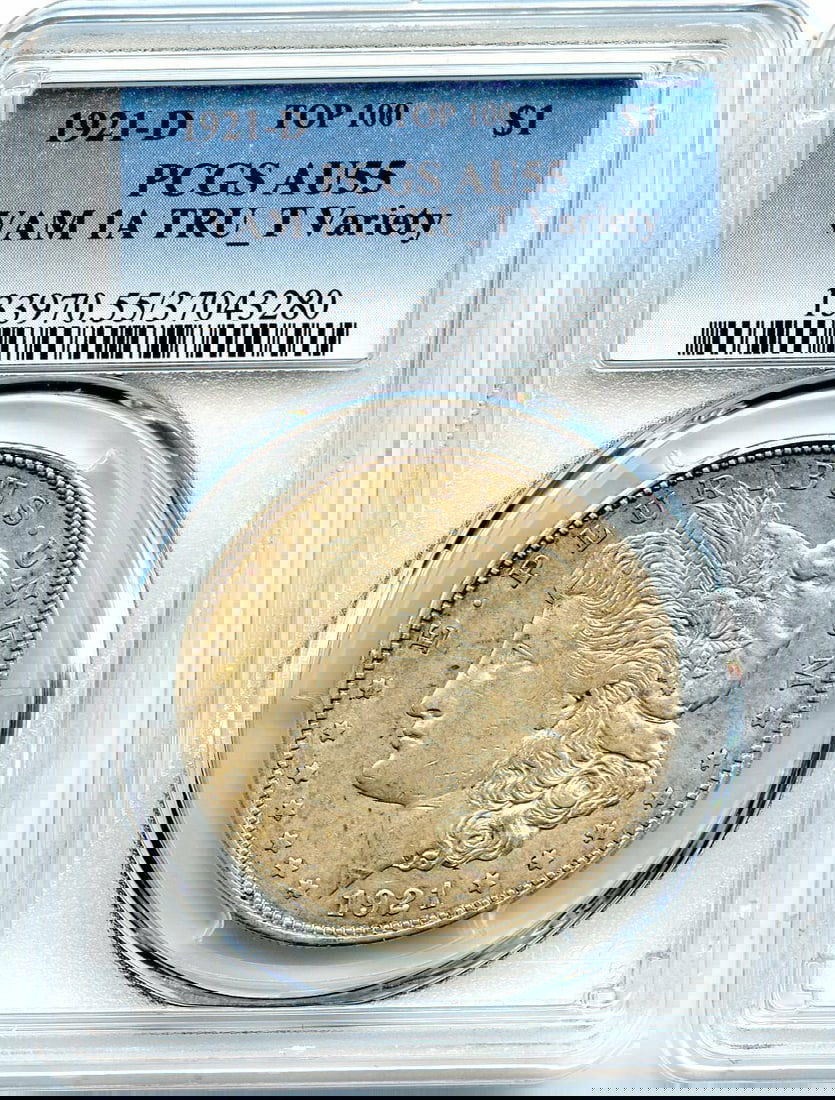 AU55 C12491- 1921-D VAM-1A "TRU_T" TOP 100 MORGAN DOLLAR PCGS: AU55 C12491- 1921-D VAM-1A "TRU_T" TOP 100 MORGAN DOLLAR PCGS This listing features AU55 C12491- 1921-D VAM-1A "TRU_T" TOP 100 MORGAN DOLLAR PCGS. Item specifics are provided below. Item Specifics: Co