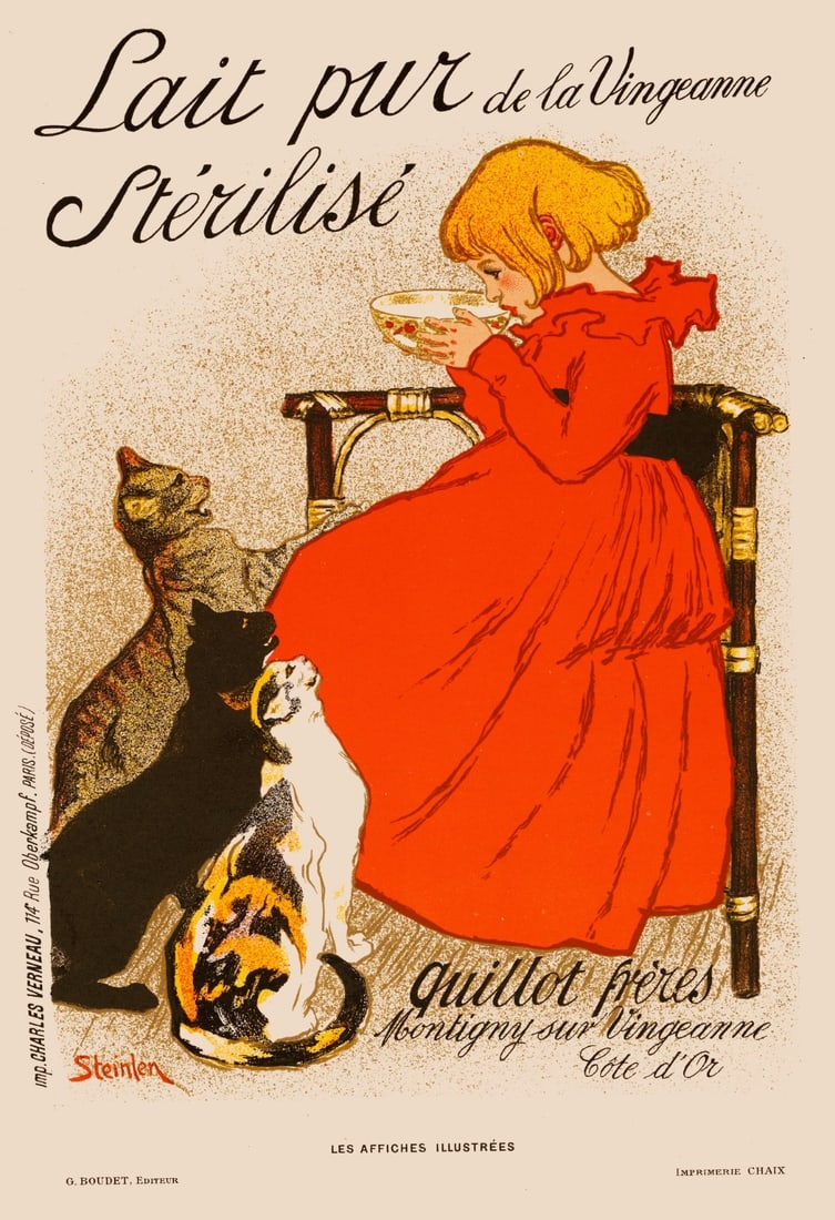 Il Steinlen Lait Pur Strilis 1897 Chaix Lithograph Les Affiches (1 of 3)