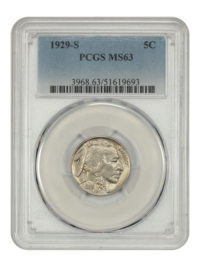 Buffalo Nickel - 1929-S 5C PCGS MS63 (1 of 4)