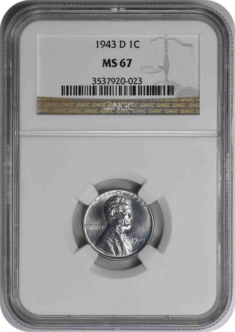 NGC 1943-D Steel Lincoln Cent MS67 (1 of 1)