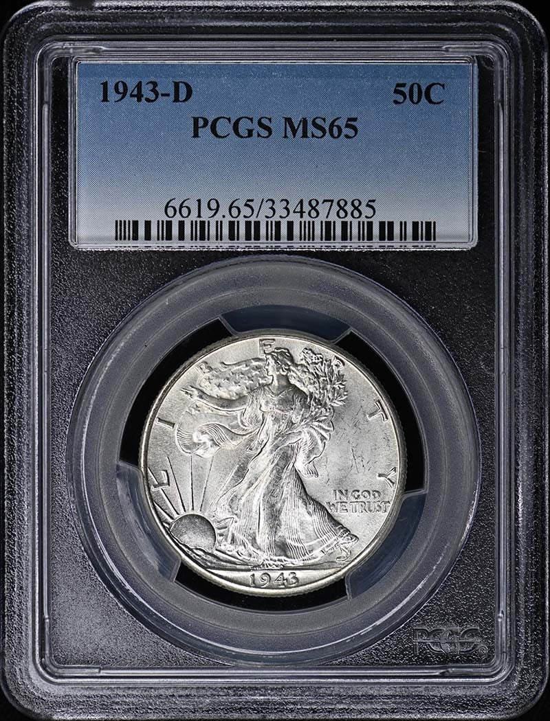 MS65 1943-D 50C Walking Liberty Half Dollar PCGS: MS65 1943-D 50C Walking Liberty Half Dollar PCGS This listing features MS65 1943-D 50C Walking Liberty Half Dollar PCGS. Item specifics are provided below. Item Specifics: Certification: PCGS Certific