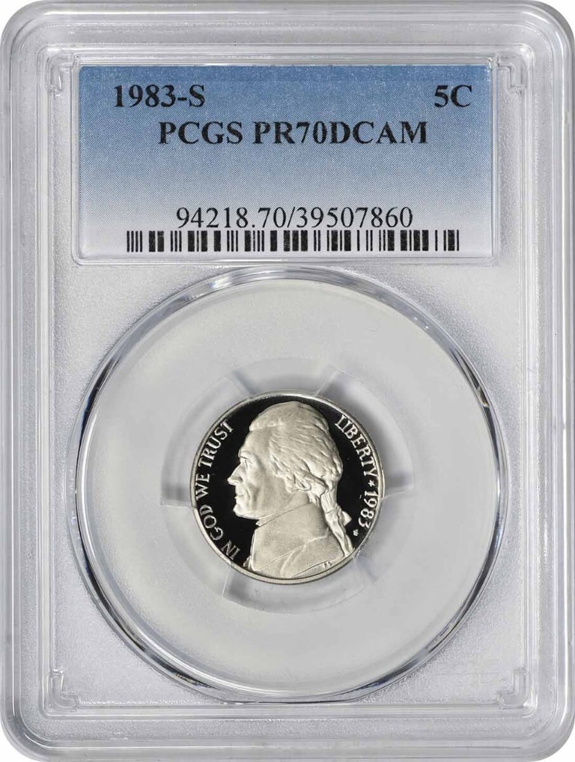 PCGS 1983-S Jefferson Nickel PR70DCAM (1 of 1)