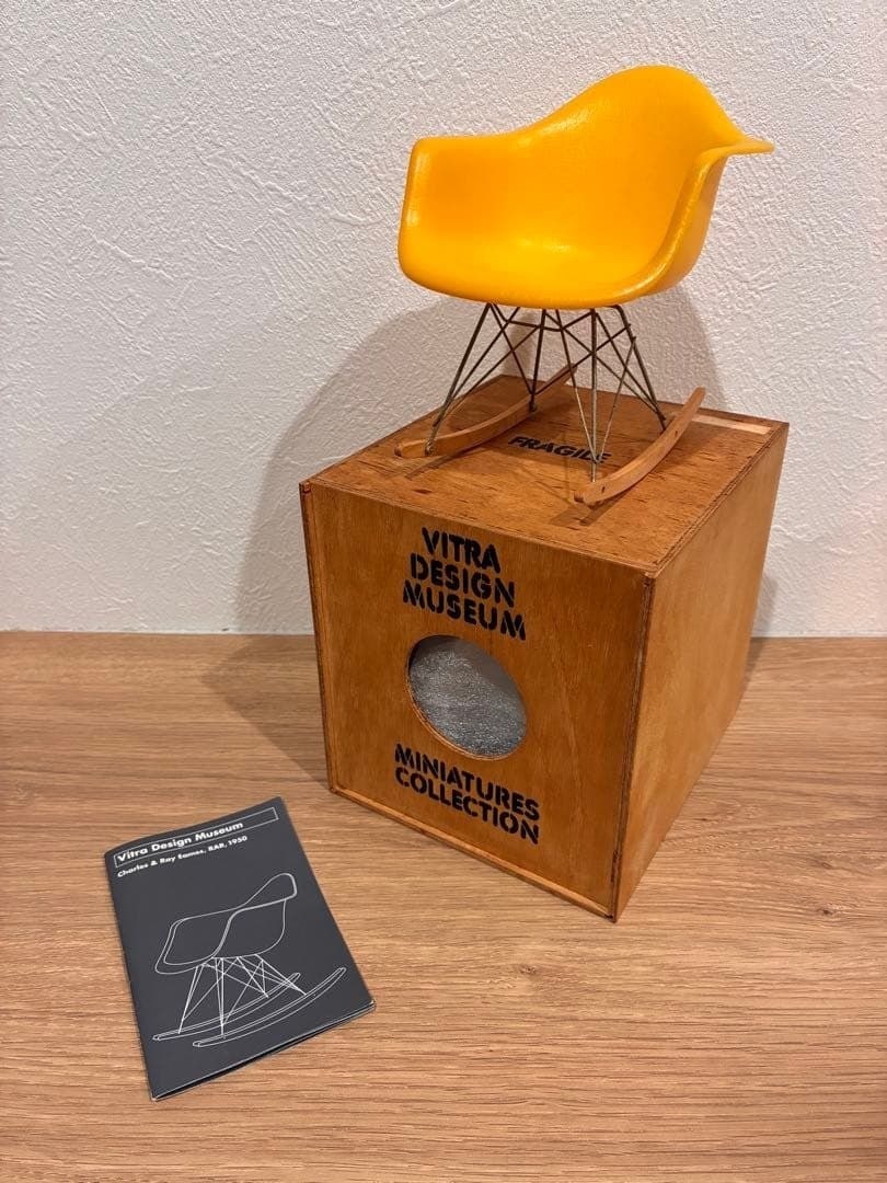 Collectible Vitra Miniature Chair Eames RAR Rocking Chair Yellow 1/ 6 Scale w Box: Collectible Vitra Miniature Chair Eames RAR Rocking Chair Yellow 1/ 6 Scale w Box This listing features Collectible Vitra Miniature Chair Eames RAR Rocking Chair Yellow 1/ 6 Scale w Box. Item specific