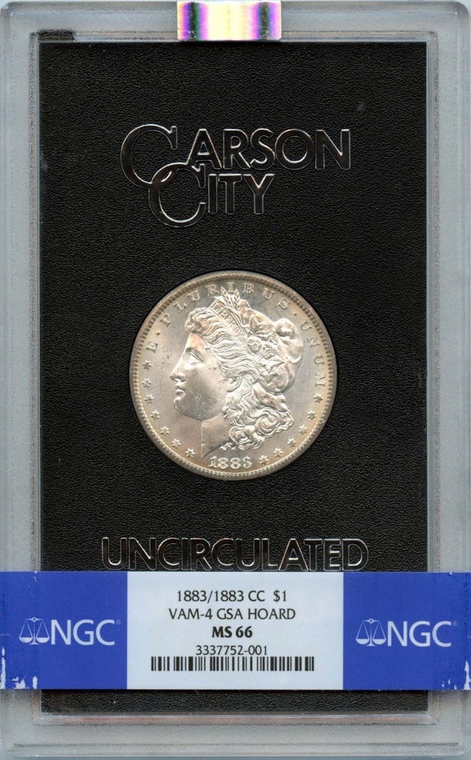 MS66 1883/ 1883-CC Morgan Dollar VAM-4 GSA HOARD S$1 NGC: MS66 1883/ 1883-CC Morgan Dollar VAM-4 GSA HOARD S$1 NGC This listing features MS66 1883/ 1883-CC Morgan Dollar VAM-4 GSA HOARD S$1 NGC. Item specifics are provided below. Item Specifics: Certificatio