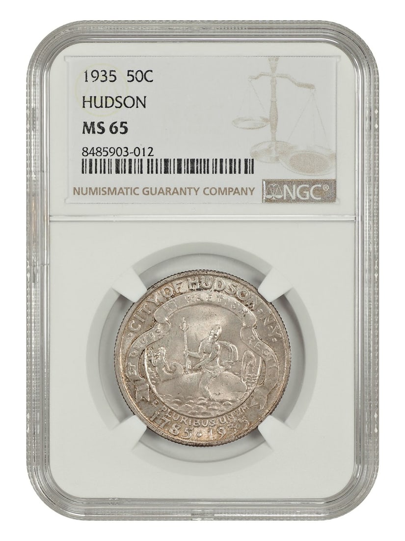Low Mintage Issue - 1935 50C Hudson NGC MS65 - Classic Silver Commemorative: Low Mintage Issue - 1935 50C Hudson NGC MS65 - Classic Silver Commemorative This listing features Low Mintage Issue - 1935 50C Hudson NGC MS65 - Classic Silver Commemorative. Item specifics are provid