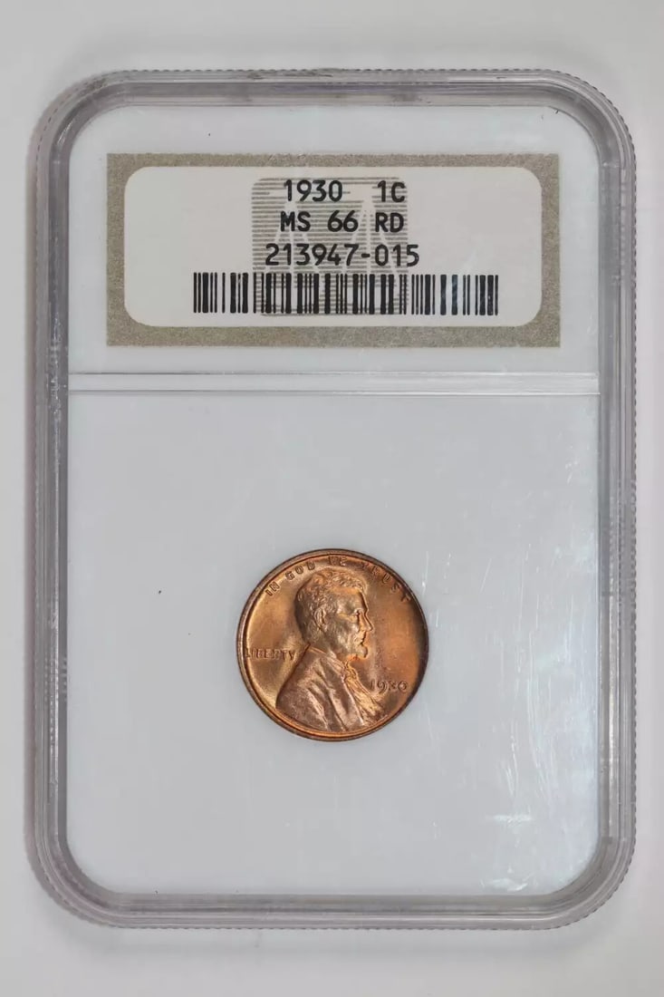 RED 1930 LINCOLN CENT NGC MS66 (1 of 2)