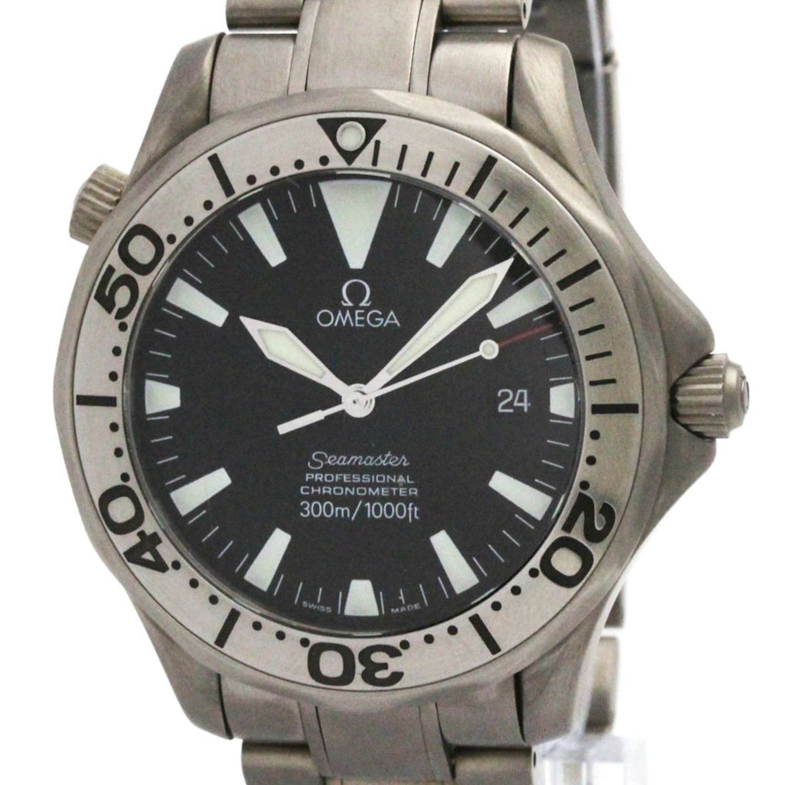 Wristwatch Omega: Wristwatch Omega This listing features Wristwatch Omega. Item specifics are provided below. Item Specifics: Brand: Omega Type: Wristwatch Style: Sport Gender: Men Material (Case): Titanium Material (B