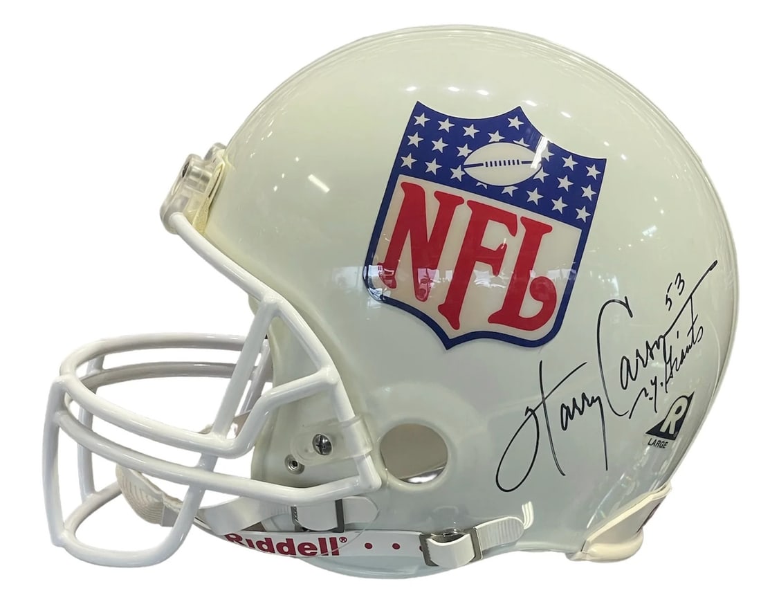 (JSA) Harry Carson & OJ Anderson Autographed Authentic NFL Helmet (1 of 2)