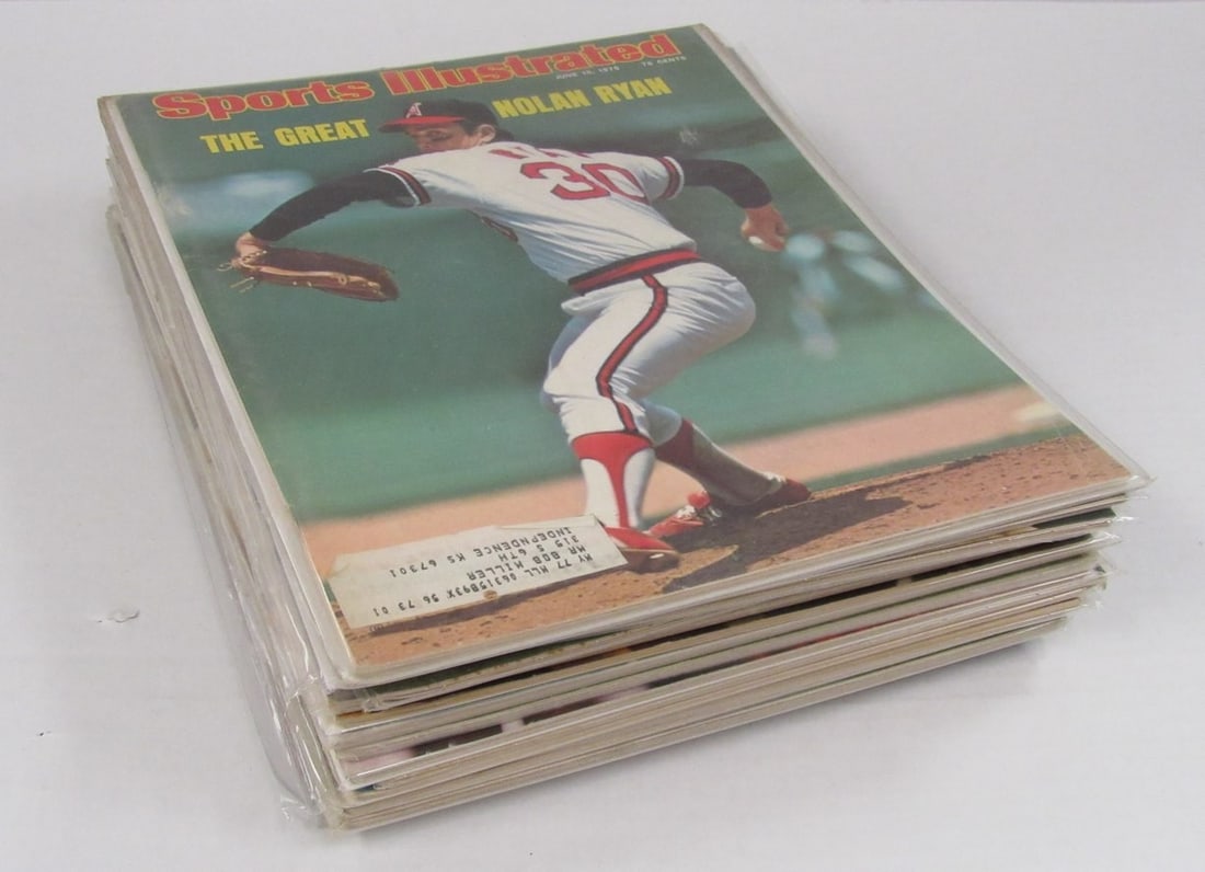 198095 Lot of (16) 1975 Sports Illustrated Magazines Ryan/ World Series Covers (1 of 4)