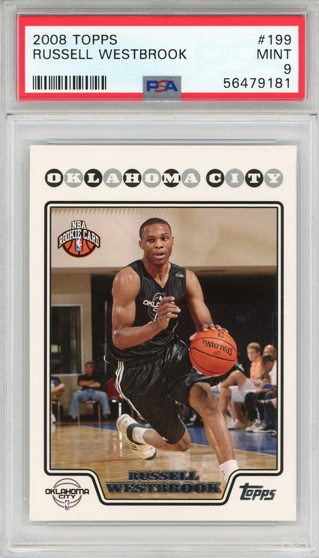 (PSA) Russell Westbrook 2008 Topps Rookie Card #199 (1 of 2)