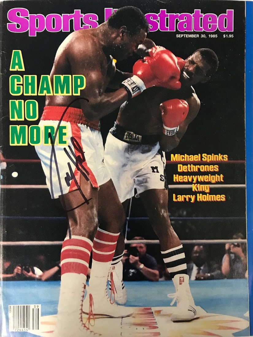 1985 Larry Holmes Signed Sports Illustrated Magazine September 30 (1 of 2)