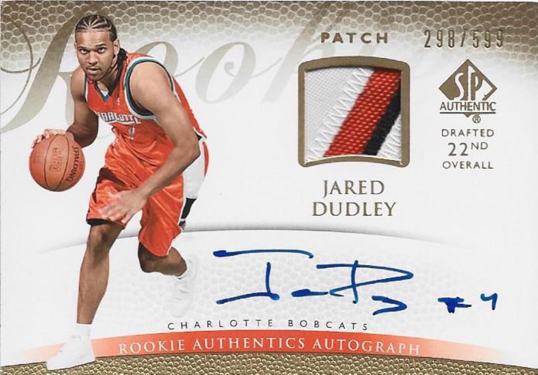 599 Jared Dudley Autographed 2008 SP Authentic Patch Card #298/ (1 of 1)