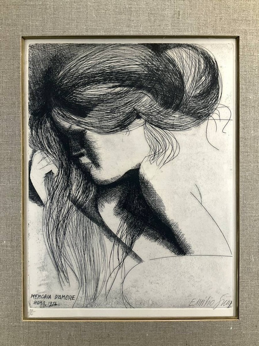 Art Emilio Greco Etching Memoria dAmore 1974 Signed 38/ 80 Italian: Art Emilio Greco Etching Memoria dAmore 1974 Signed 38/ 80 Italian This listing features Art Emilio Greco Etching Memoria dAmore 1974 Signed 38/ 80 Italian. Item specifics are provided below. Item Spe